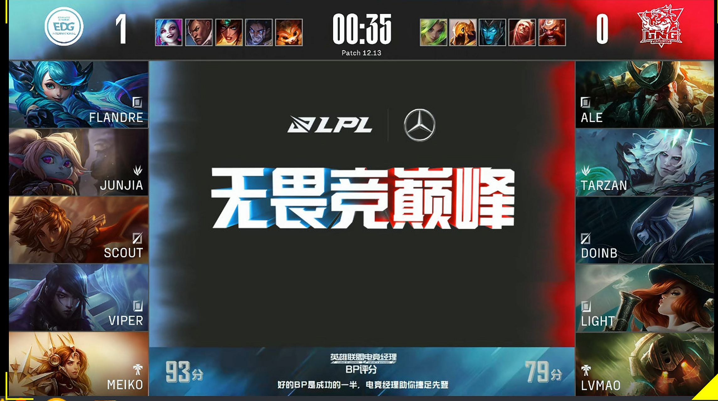 G2碾压EDG，Doinb操刀奇招英雄翻盘成都决赛之夜2:1（广州）